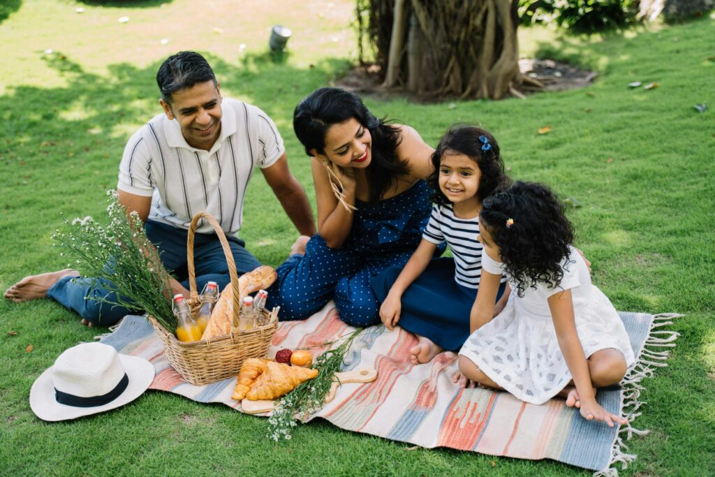 Family on a picnic